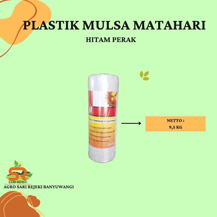 PLASTIK MULSA MATAHARI HITAM PERAK 9,5 KG