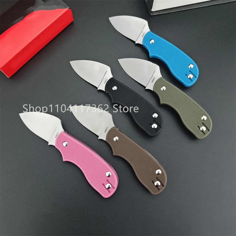 EDC Pocket Folding Knife Excellent D2 Blade Nylon Fiber Handle MINI Outdoor Tacticals Defense Tool