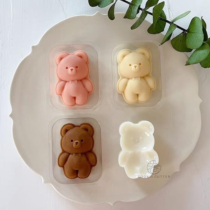 Bisa E-Faktur Cetakan Mooncake Beruang / Cetakan Cookies Kue Kering Bear Lucu