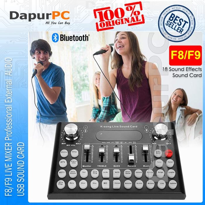 Ready F8 / F9 LIVE MIXER Professional External AUDIO USB SOUND CARD