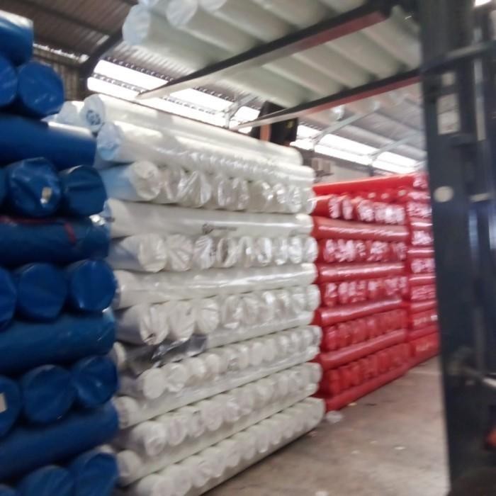 Terpal plastik a12 tebal putih putih ukuran 1x10