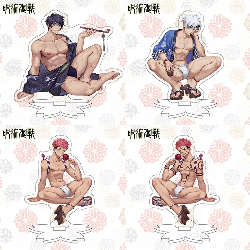 Jujutsu Kaisen Anime Figure Acrylic Stand Model Bathrobe Nude Gojo Satoru Toge Sukuna Megumi Itadori
