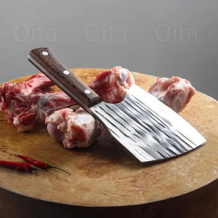 MYJ8  Kapak 7.5Mm Jumbo Potong Tulang Golok Daging Professional Golok Pisau Daging Alat Ayam