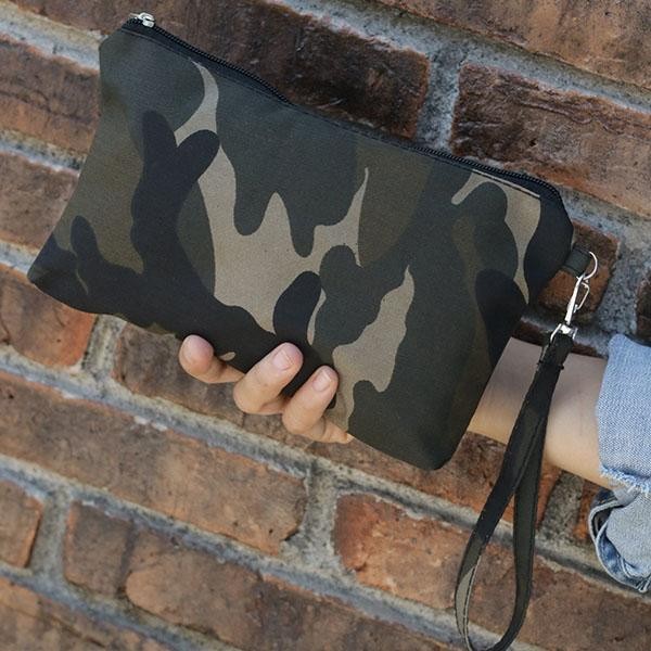 New Dompet Pouch Pria Wanita Kanvas ARMY