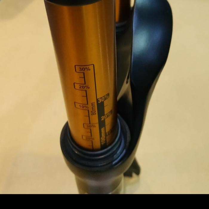 FORK SEPEDA VOL 26 AIR LOCK TRAVEL 120 QR OVERSIZE BLACK/GOLD