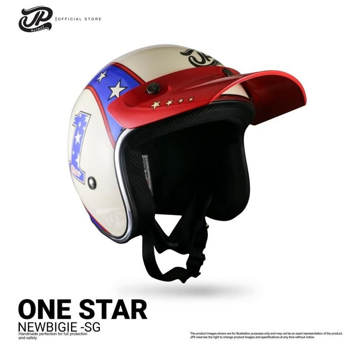 Helm JP Retro New Bigie SG 01 - White Cream Gloss