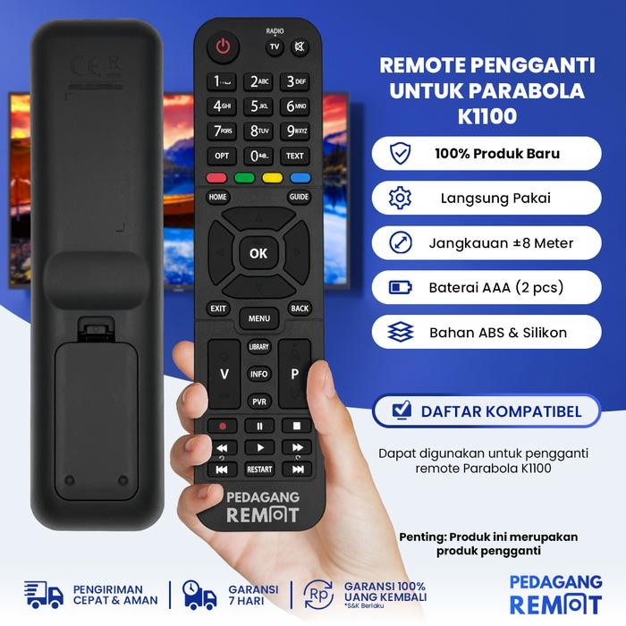 New Remote Receiver Nexmedia DVB T2 / K-Vision K1100 Original Pabrik / KW