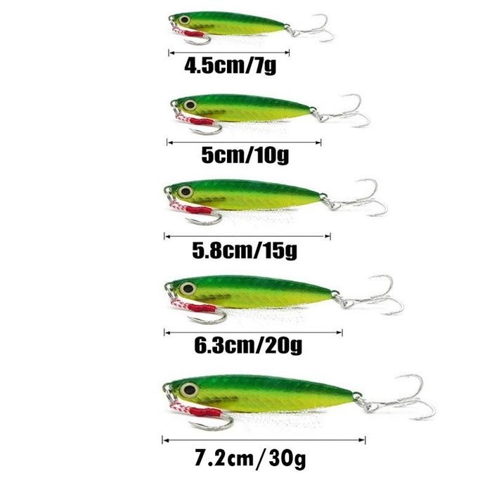 STOK TERBATAS  UMPAN PANCING LAUT JARAK JAUH SET PELAT BESI 7/10/15/20/25/30G UMPAN PANCING LAUT