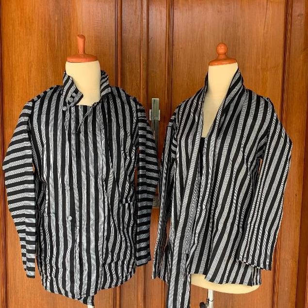 SIAPKIRIM Baju Lurik AJawa Pria dan Wanita/Baju Couple Lurik Abu/Surjan Lurik Pria Dewasa/Kebaya