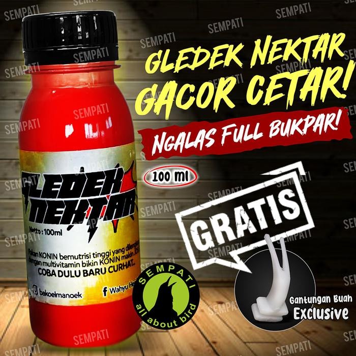 ces0- Sempati Gledek Nektar Nextar Nectar Pink Pakan Burung Konin Kolibri Ninja Sogon Pleci
