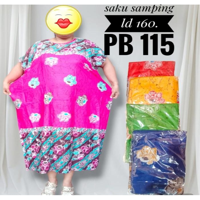 ug5s- Baju Daster Wanita Jumbo Ld 160 Lengan Pendek