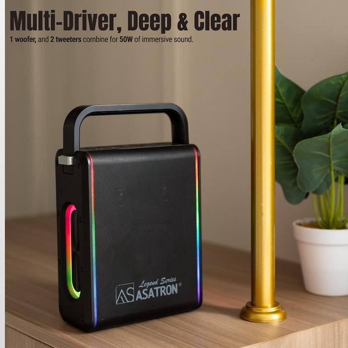 Asatron Legend L-0501 Portable Bluetooth Speaker, Deep Bass, IPX5, Power Bank, TWS