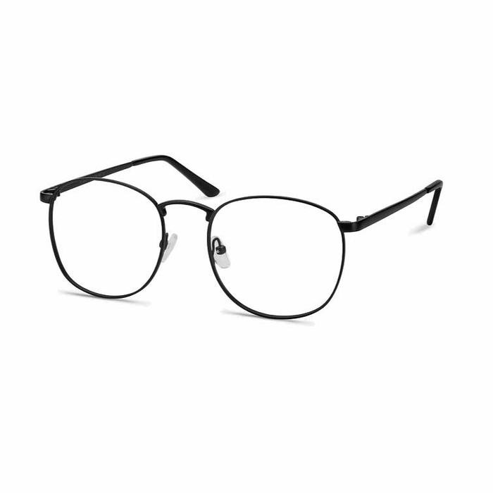 rb8j- Kacamata (Design Korea) Pria Dan Wanita - Oval Black