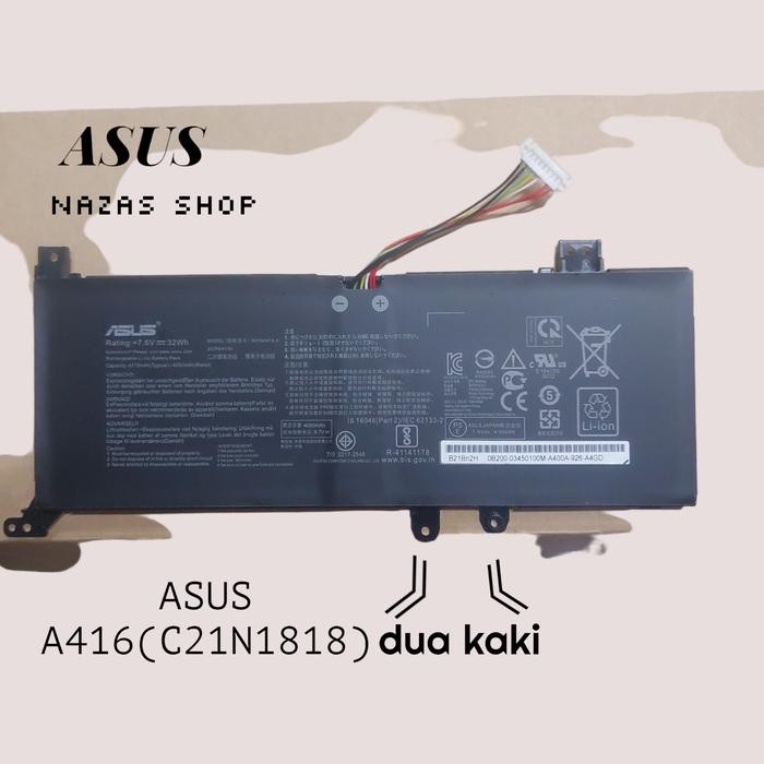 Batre Baterai Original Laptop Asus Vivobook A416 A416J A416M A416MA
