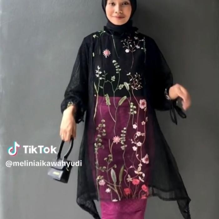 de68- Zemira Tunik Brukat / Tunik Brukat / Outer Brukat / Outer Tile Garden