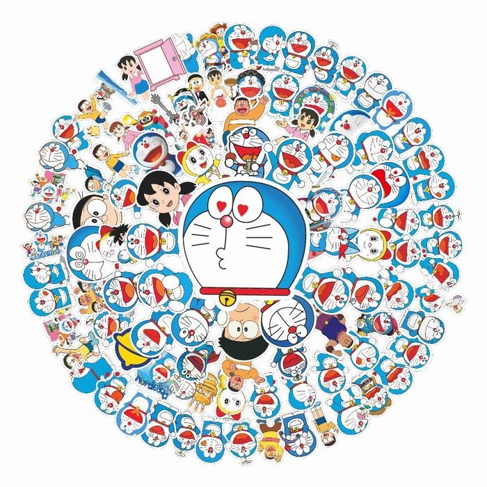 50 Pcs Stiker Graffiti Motif Kartun Doraemon Lucu Anti Air Untuk Dekorasi Notebook Sepeda Skateboard