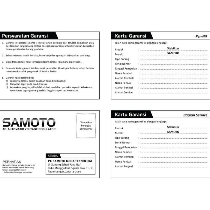 6wcg- Stabilizer Samoto 1000Va - 1000N