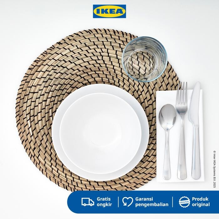 nwmi- Ikea Lattad Alas Piring Untuk Meja Makan 37 Cm Hitam
