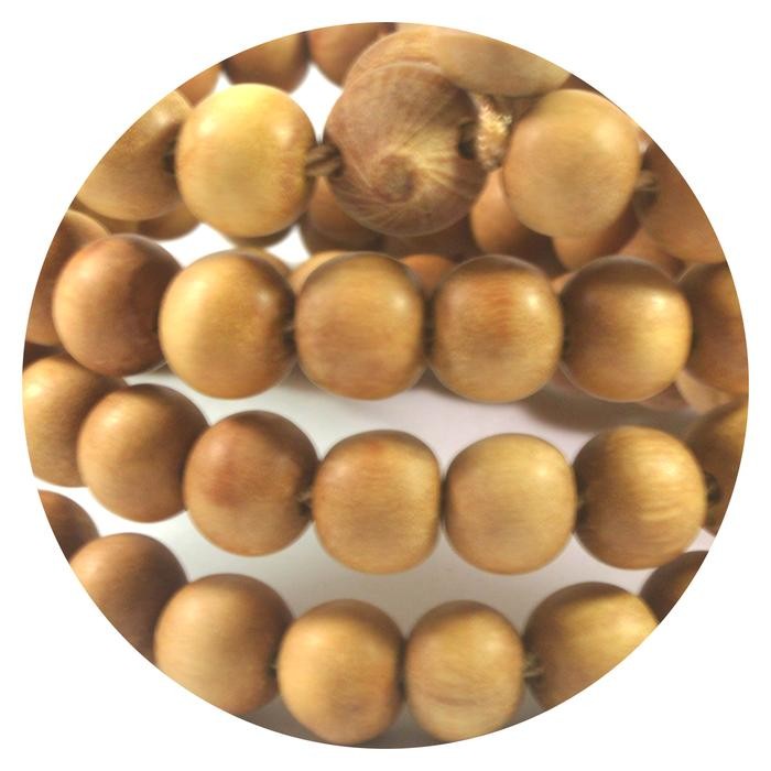 Prom0Besar- Indahcraft-Tasbih Kayu Cendana Wangi Ukuran 8Mm 99 Butir Model Tasel Rumbai Benang