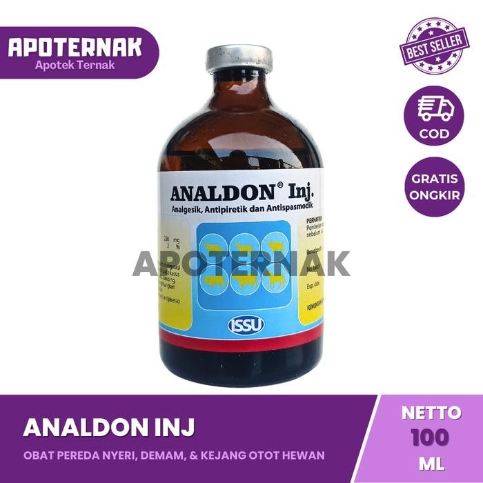 LgsGpROses- Analdon 100 Ml Obat Pereda Nyeri Demam & Kejang Otot Hewan Analgesik
