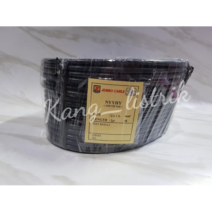 Kabel Nyyhy Jembo 2X1.5 Per Rol 50Mtr / Kabel Serabut Jembo 2X1,5 Per Rol 50Mtr