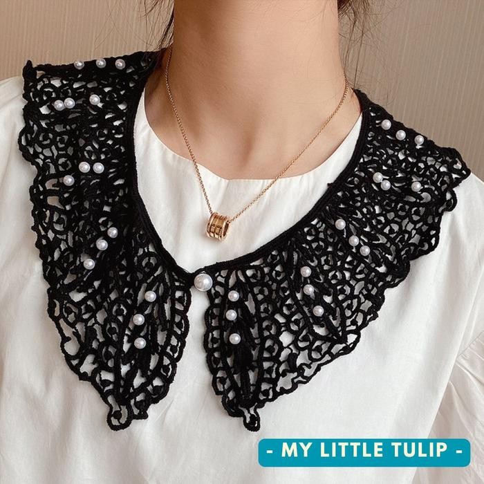 Terlaris Kerah Baju Wanita Instant / Kerah Palsu Baju / Fashion Korean Fake Collar / Aksesoris