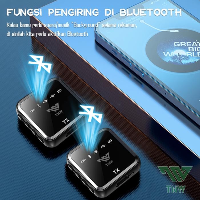 Tnw-N9/N8 Wireless Microphone Mic Wireless Clip On Mikrofon Youtuber