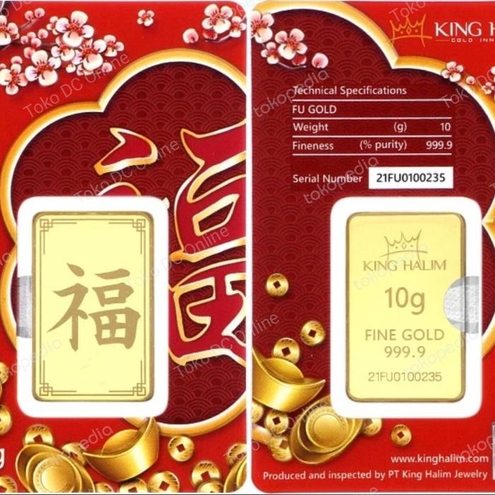 Kado Imlek King Halim Aksara FU Gold (Keberuntungan)