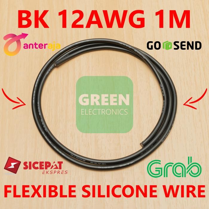 oep6- Kabel Cable Awg 12 Awg12 12Awg Silicone Wire Hitam Black