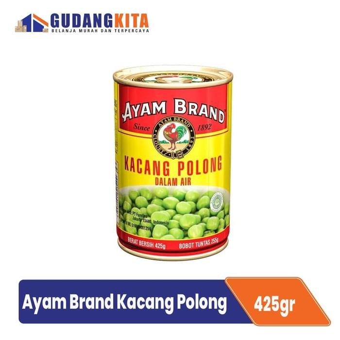 BebasOngkiirr- Kacang Polong Hijau Kaleng Ayam Brand 425G - Processed Peas