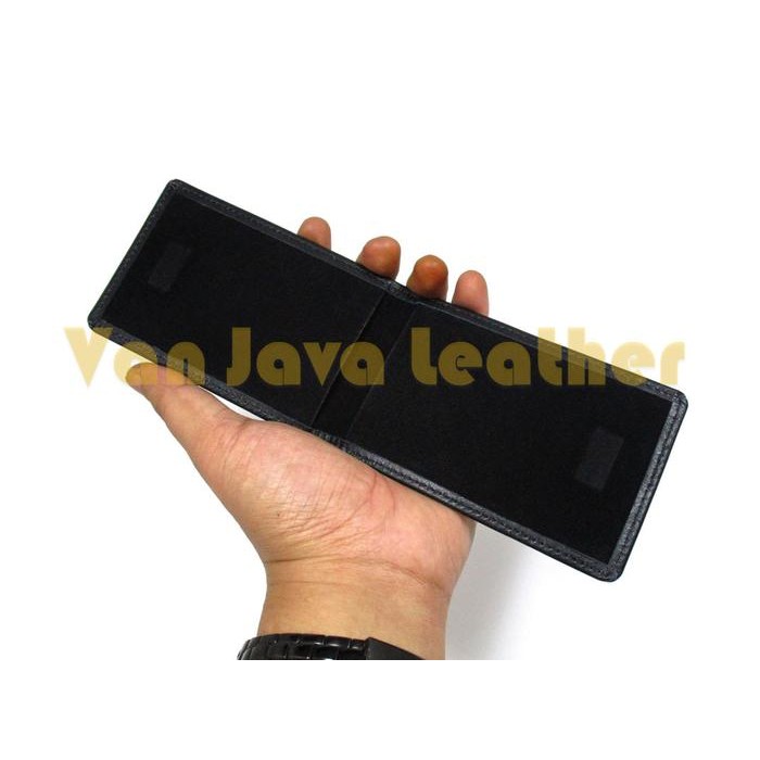 ProsesCPT- Id Card Holder Kulit/Hitam Polos/Name Tag Magnet/Asli Kulit/Murah