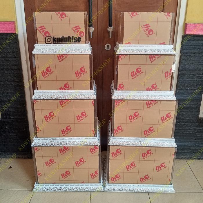 Kotak Hantaran Akrilik paket murah isi 8 free packing kayu