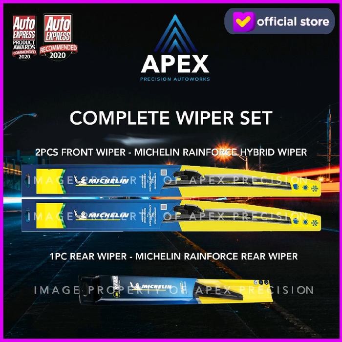 Cuci Gudang BUNDLING WIPER MICHELIN RAINFORCE HYBRID & RAINFORCE REAR - FORTUNER VNT
