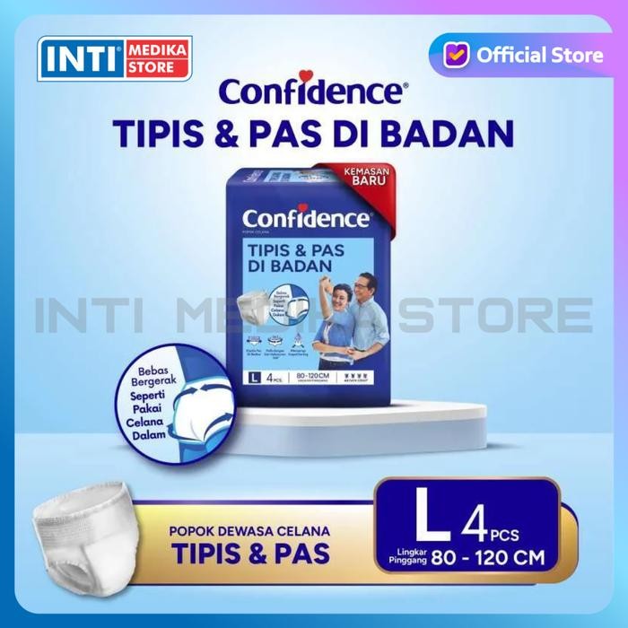 gktu- Confidence - Adult Diapers Pants Tipis & Pas Popok Celana Dewasa