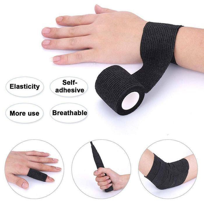 Perban Jari Olahraga 5Pcs Elastis Tape 5Cm*4.5M Untuk Voli Gym Rehabilitasi Cedera Terlaris