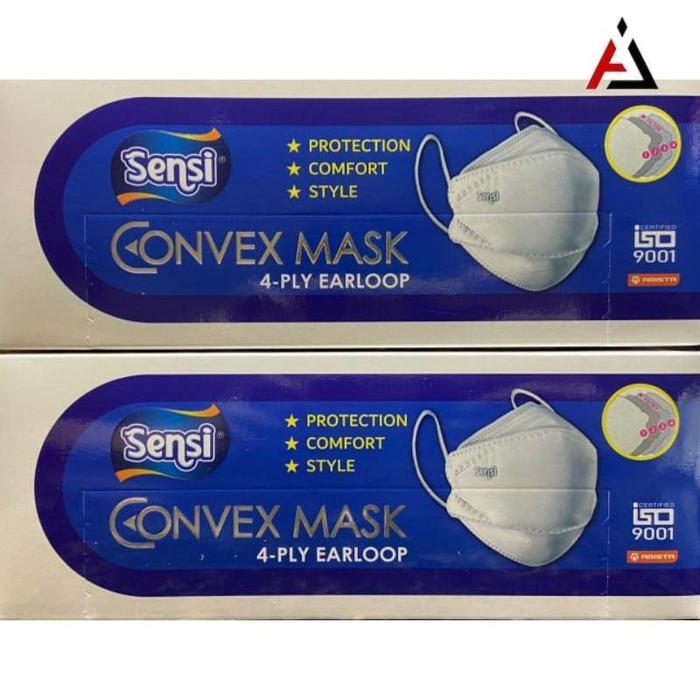 Masker Sensi Convex 4 Ply Per Box isi 20 Pcs / Sensi Convex Mask