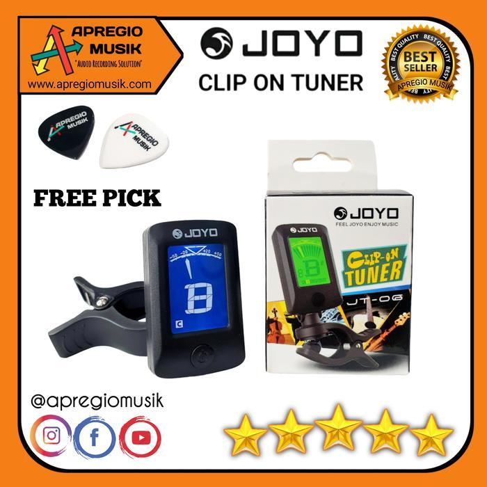 TERBARU Tuner Joyo JT06 JT 06 Tuner Digital Joyo Alat Stem Ukulele Gitar Biola