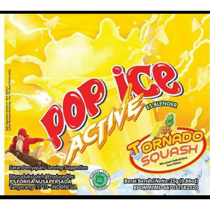 POP ICE ACTIVE TORNADO & THUNDER. Pop ice renceng isi 10 sachet