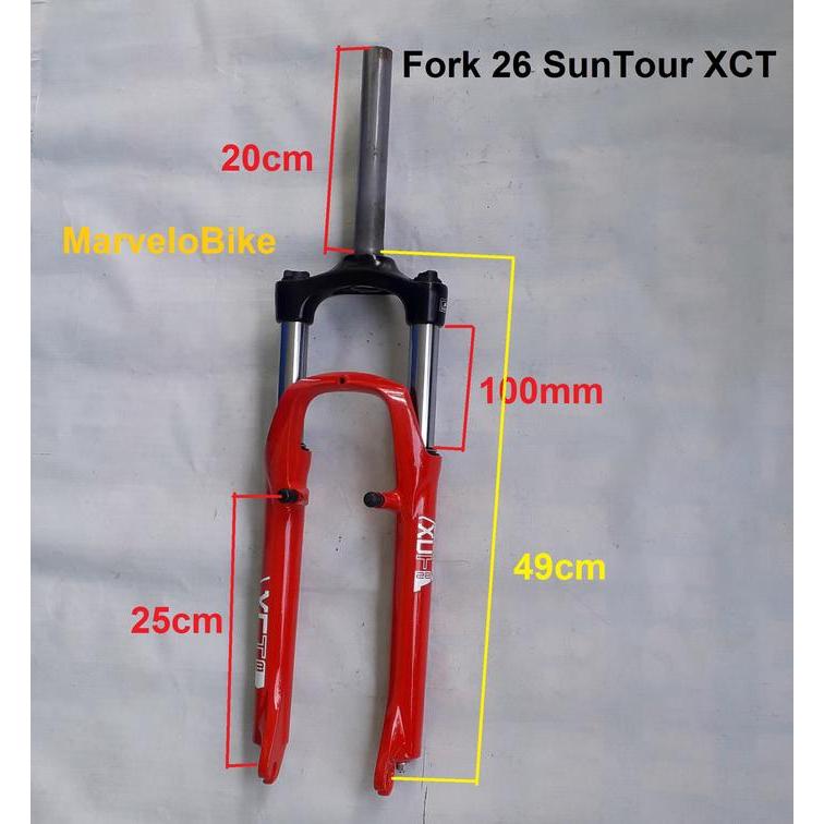 Fork Sepeda 26 Mtb Suntour Xct Suspension Terbaru 