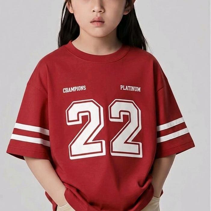 Kaos Anak 22 champions ready Ukuran XS S M L XL 2XL KAOS ANAK Bisa Reques Angka BAHAN CATTON 24S