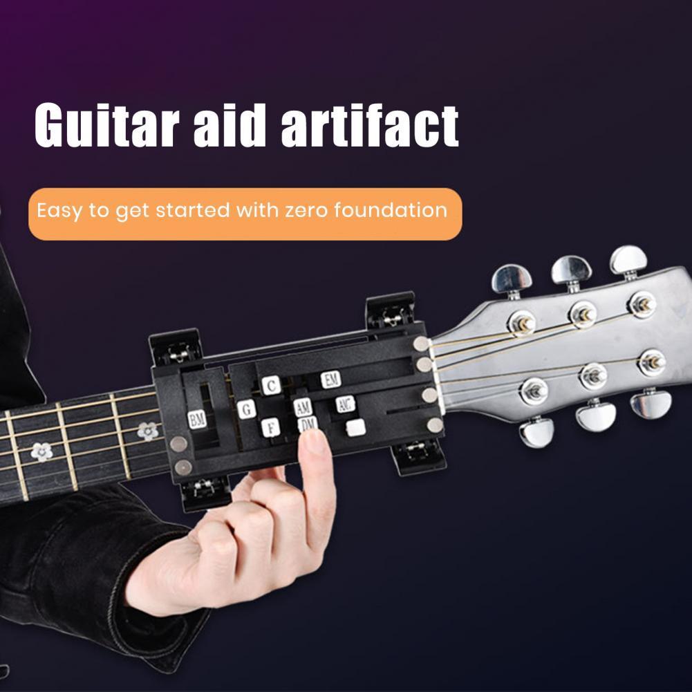 Guitar Chord Aid One-Touch Chords Presser Guitar Learning Tool Guitar Chord Trainer Practice Aid For