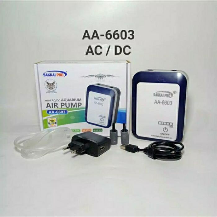 Aerator 2 lubang Air pump 2 lubang AC/DC tipe 6603