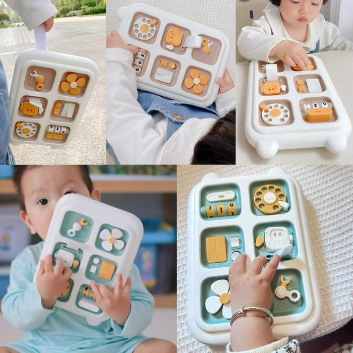 Jual Rugi Multifunction Baby Busy Board Activity Tablet Mainan Motorik Anak Life Skill Practice