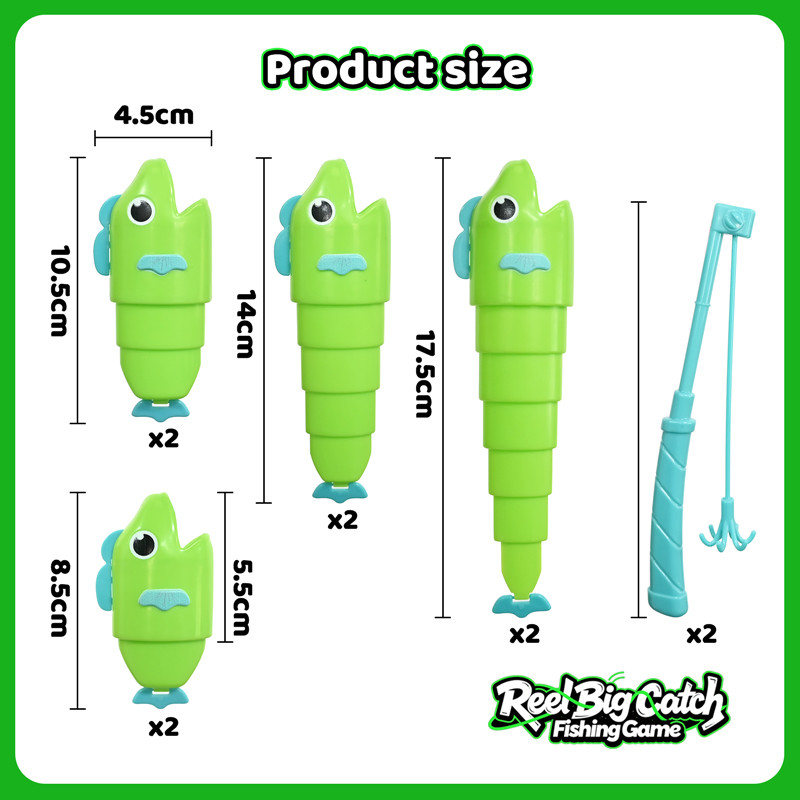Creative Telescoping Fishing Battle Game Toy Fish Catch Game 2 Player Competitive Interactive Family