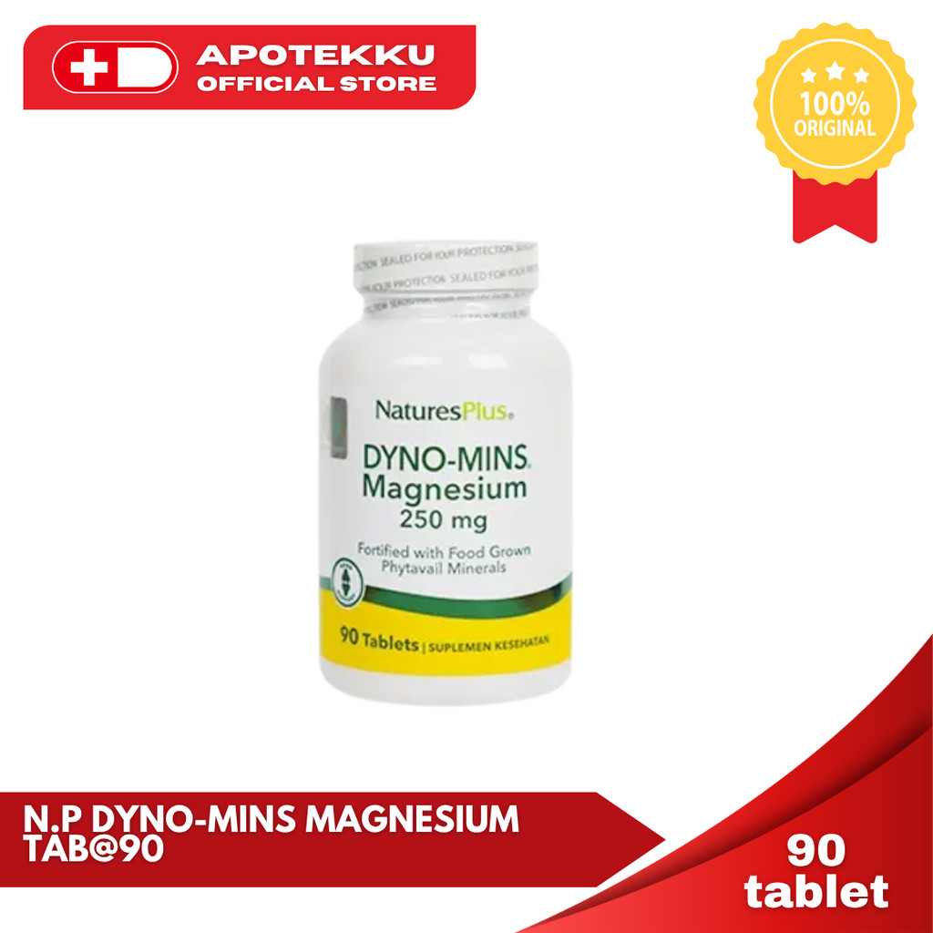 Nature's Plus Dyno-Mins Magnesium (90 Tablet) - Suplemen Mineral Tulang Kuat