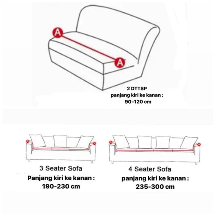 Sarung pelindung sofa L putus elastis / Cover sofa L putus stretch modern