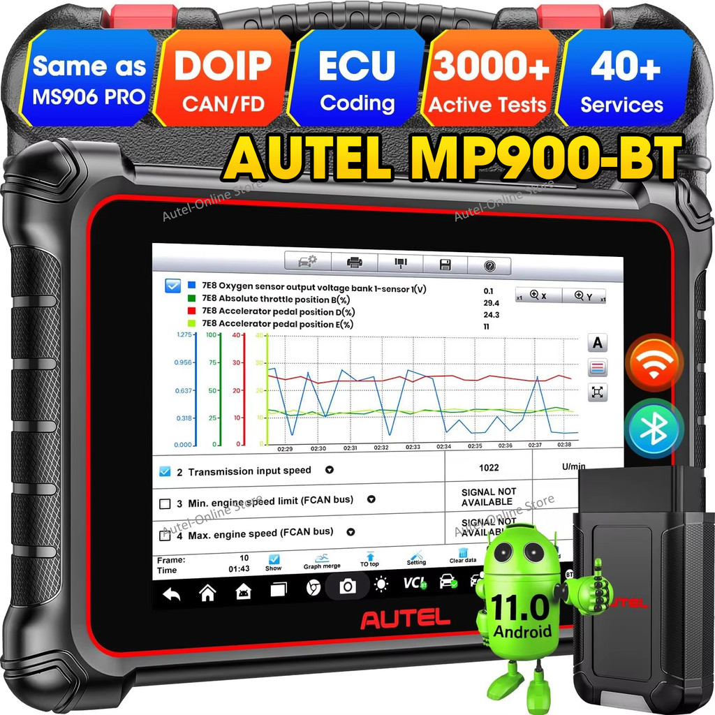 DISKON HARI INI Autel MaxiPRO MP900BT MP900-BT Automotive Diagnostic Scanner, ECU Coding, DoIP/CAN F