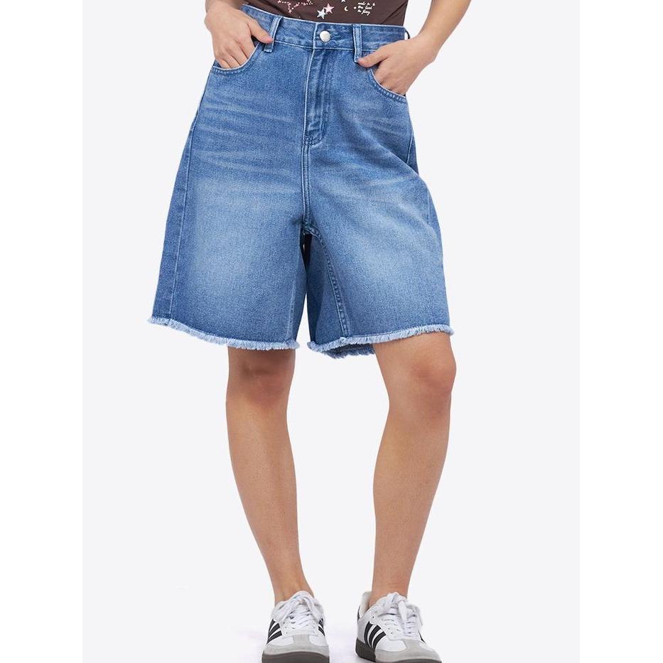 COLORBOX Basic Denim Bermuda Shorts I-SPDKEY225G155 Med Blue - MED BLUE, M