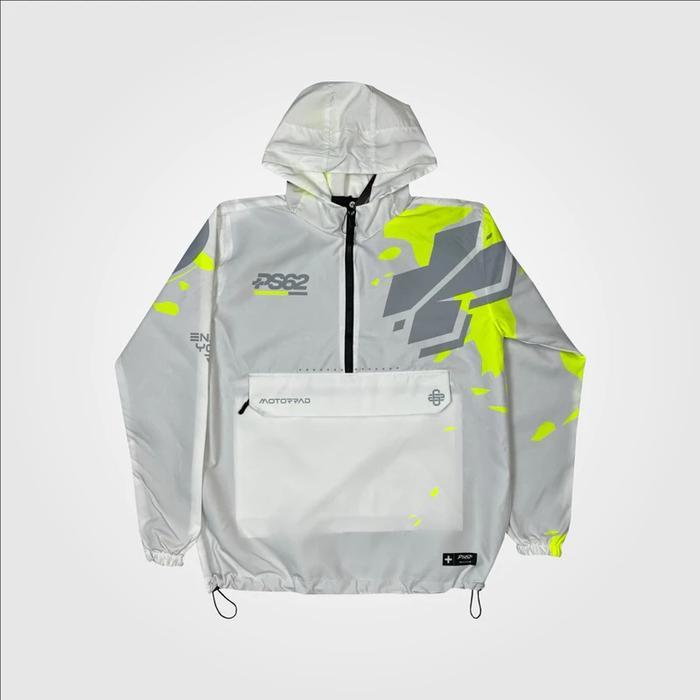 Jaket Cougle PS62 Bahan Parasut Taslan Windproof - WHITE STABILO, M