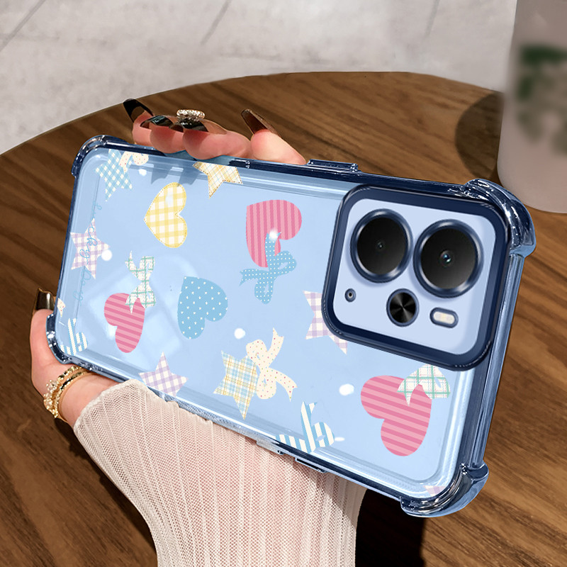 Casing Hp untuk Realme 14 5G 14T 5G Case Pita dan Bintang Gaya Y2K Kasing gaya Limited Cesing Airbag